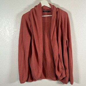 Peruvian Connection Salmon Pima Cotton Knit Cardigan Size Large